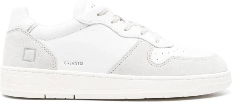 D.a.t.e. Witte Leren Lage Sneakers White Heren