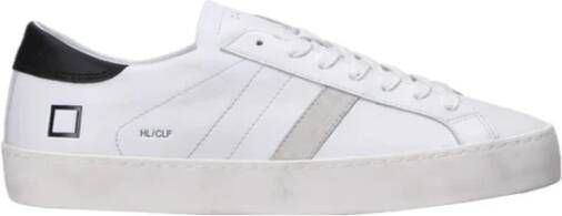 D.a.t.e. Witte leren lage sneakers White Heren