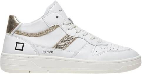 D.a.t.e. Witte leren mid-top sneakers White Dames