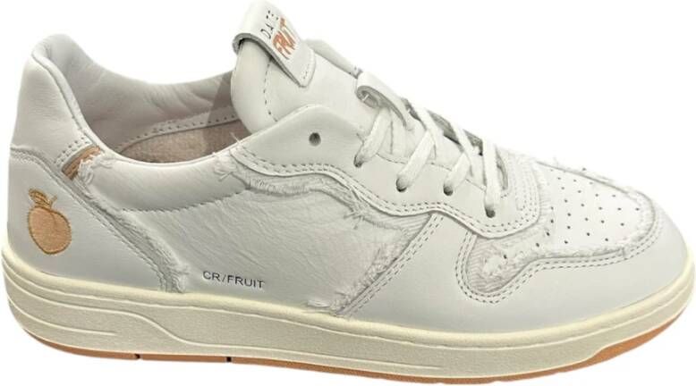 D.a.t.e. Witte leren sneaker met verhoogde binnenzool White Dames