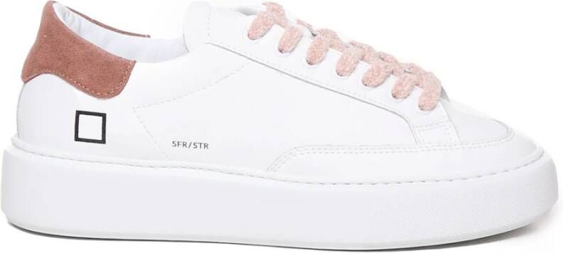 D.a.t.e. Witte Leren Sneakers met Logo Detail White Dames