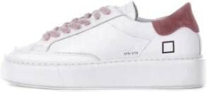 D.a.t.e. Wit-Roze Sfera Patent Leren Sneakers met Veters White Dames