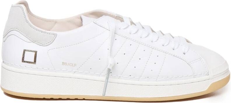 D.a.t.e. Witte Leren Sneakers met Logodetail White Heren