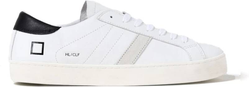 D.a.t.e. Witte Leren Sneakers met Suède Inzet White Dames