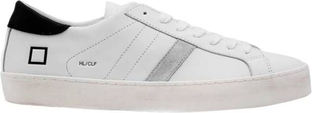 D.a.t.e. Witte leren sneakers met suède inzetstukken White Heren