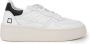 D.a.t.e. Witte Leren Sneakers Rubberen Zool Veters White Dames - Thumbnail 2