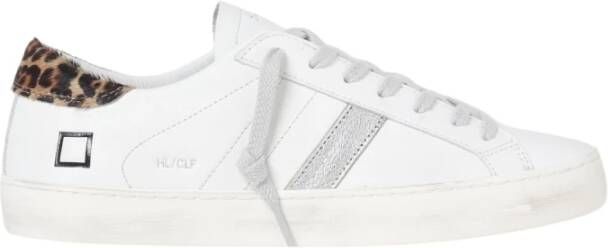 D.a.t.e. Witte Luipaard Lage Kalf Sneakers White Dames