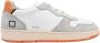 D.a.t.e. Witte Oranje Leren Court Sneakers White Heren - Thumbnail 1