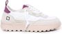 D.a.t.e. Witte Paarse Dames Leren Sneakers White Dames - Thumbnail 1