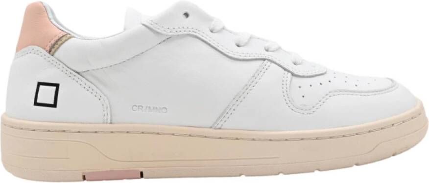 D.a.t.e. Witte Roze Court Sneakers White Dames