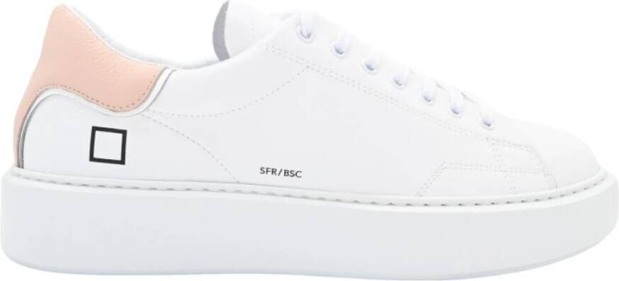 D.a.t.e. Witte Roze Sneakers Sfera Basic Model White Dames