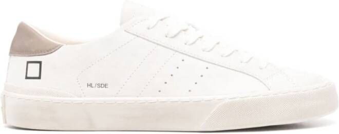 D.a.t.e. Witte Sneakers met Contrasterende Hiel White Heren