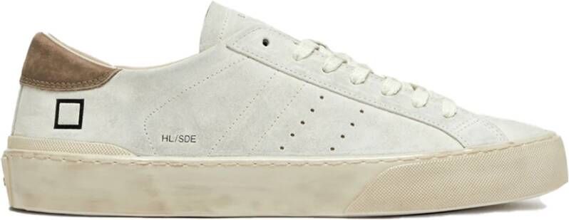 D.a.t.e. Witte Suède Veterschoenen Sneakers White Heren