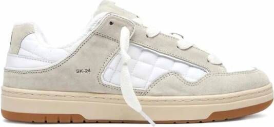 D.a.t.e. Witte Sneakers met Suede Patch Multicolor Heren