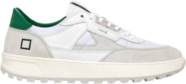 D.a.t.e. Witte Leren en Suède Sneakers White Heren