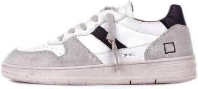 D.a.t.e. Witte Sneakers Suède Rubberen Zool White Heren