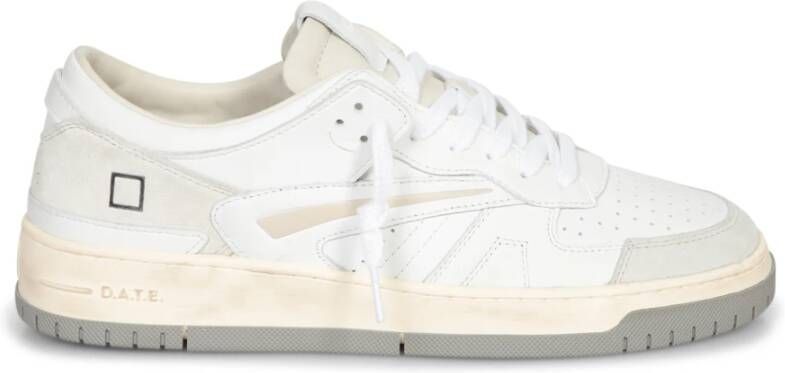 D.a.t.e. Vintage Calf Witte Sneakers White Heren