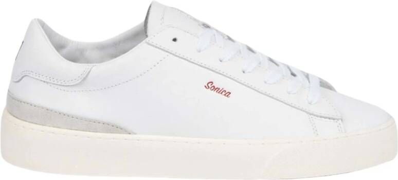 D.a.t.e. Witte Sonica Sneakers met Suède Detail White Heren