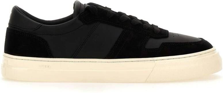 D.a.t.e. Zwarte Leren Heren Sneakers Black Heren