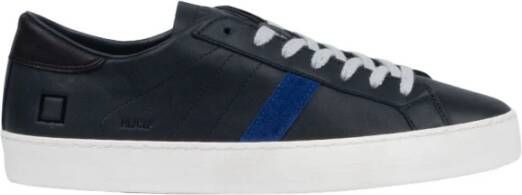 D.a.t.e. Zwarte Leren Hill Low Sneakers Zwart Heren