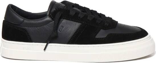 D.a.t.e. Zwarte Platte Vetersneakers Italië Black Heren