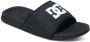 DC Shoes Heren Synthetisch Leren Slider Flip Flops Black Heren - Thumbnail 1