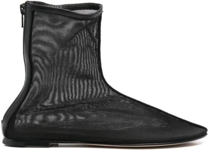 Dear Frances Zwarte Mesh Amandel Teen Schoenen Black Dames