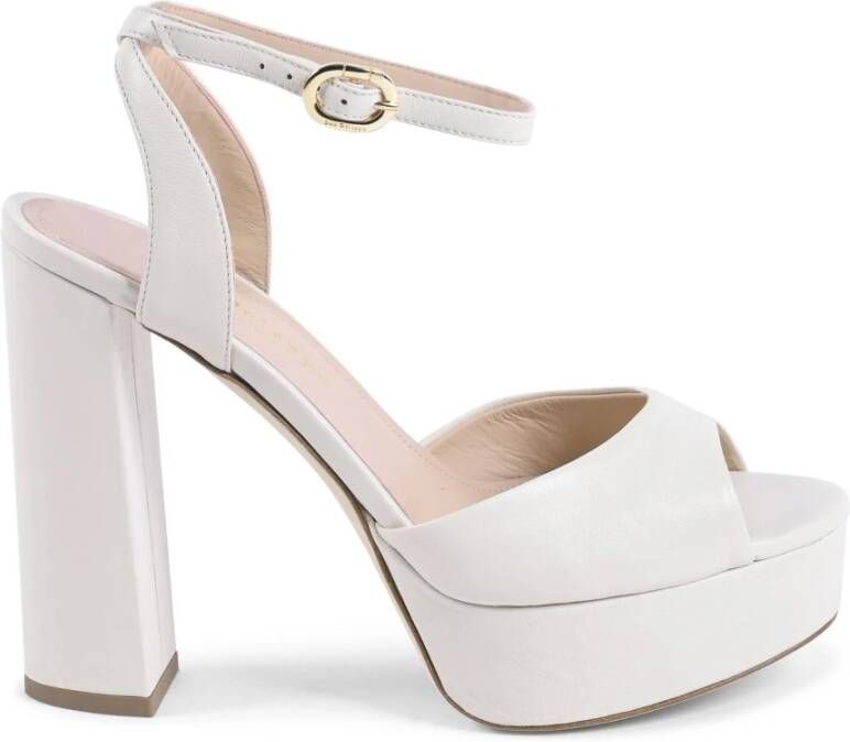 Dee Ocleppo Afslankende Plateau Sandalen Italiaans Leer White Dames