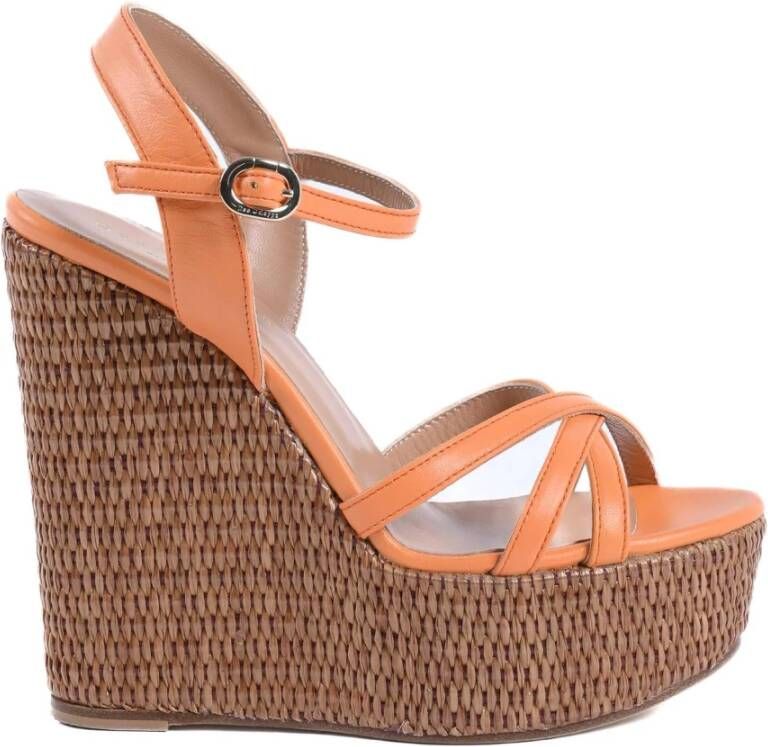 Dee Ocleppo Band Platform Sandalen Orange Dames