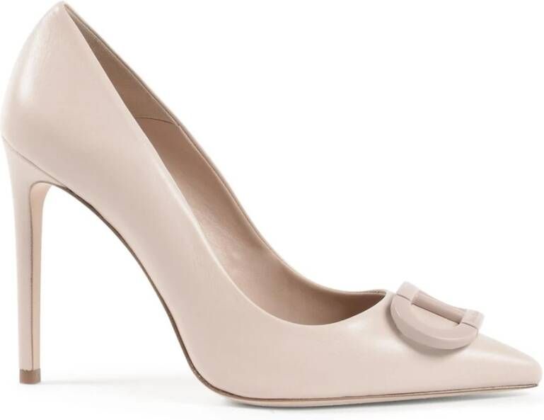 Dee Ocleppo Beige Leren Stiletto Hakken Beige Dames