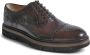 Dee Ocleppo Bruine Leren Brogue Schoenen met Rubberen Zool Brown Heren - Thumbnail 1