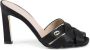 Dee Ocleppo Elegant Satin Cross-Strap Stiletto Mules Black Dames - Thumbnail 1