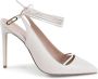 Dee Ocleppo Elegante leren slingback stiletto pumps White Dames - Thumbnail 1