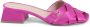 Dee Ocleppo Elegante Satijnen Blokhak Sandalen Pink Dames - Thumbnail 1