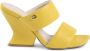 Dee Ocleppo Gele Nappa Leren Gebogen Wig Sandalen Yellow Dames - Thumbnail 1