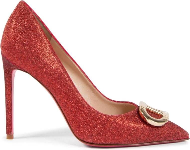 Dee Ocleppo Glitter Logo Pump Red Dames