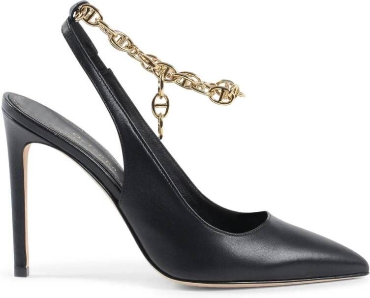 Dee Ocleppo Gouden Ketting Enkel Pump Black Dames