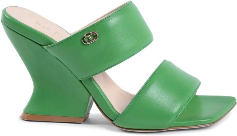 Dee Ocleppo Groene Square-Toed Marty Sandalen Green Dames