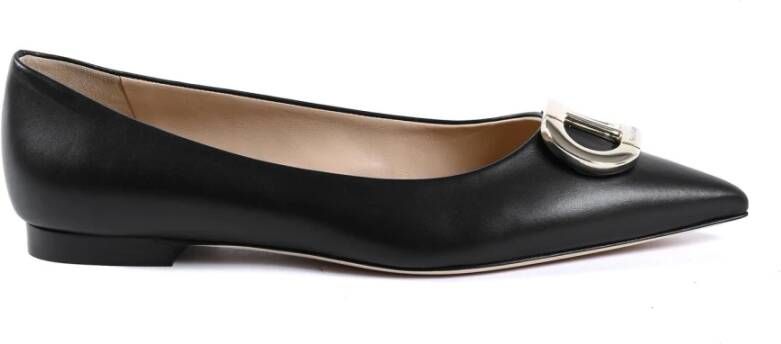 Dee Ocleppo Italiaans Leren Ballerina Flat Black Dames