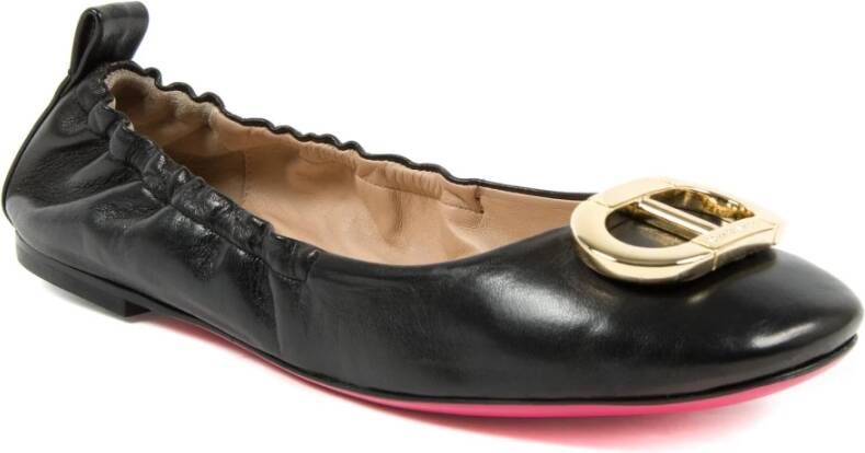 Dee Ocleppo Italiaanse leren ballerina schoen Black Dames