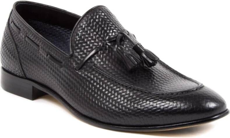 Dee Ocleppo Italiaanse leren loafers Black Heren