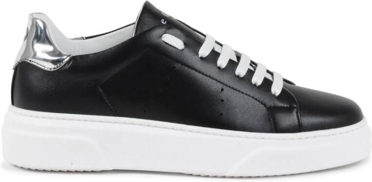 Dee Ocleppo Italiaanse Leren Sneaker met Hak Black Dames