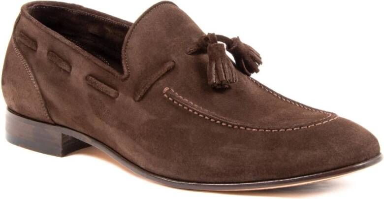 Dee Ocleppo Italiaanse suède leren loafers donkerbruin Brown Heren