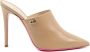 Dee Ocleppo Kameel Leren High-Heel Mule Sandaal Brown Dames - Thumbnail 1