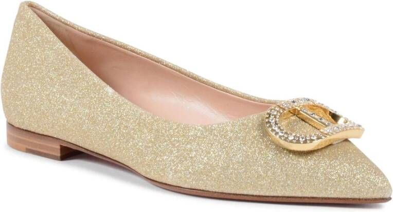 Dee Ocleppo Leren Ballerina Schoen Beige Dames