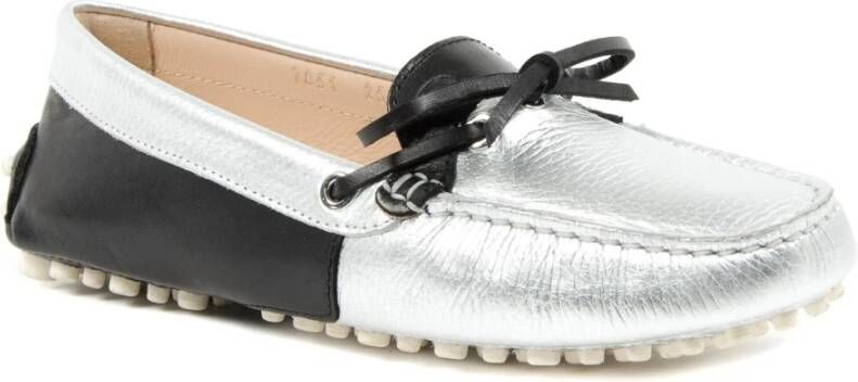 Dee Ocleppo Luxe Leren Loafer in Zilver Gray Dames