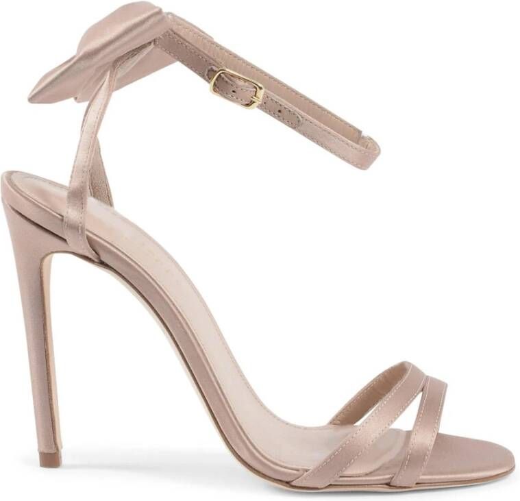 Dee Ocleppo Romantische Bow Satin Sandaal Beige Dames