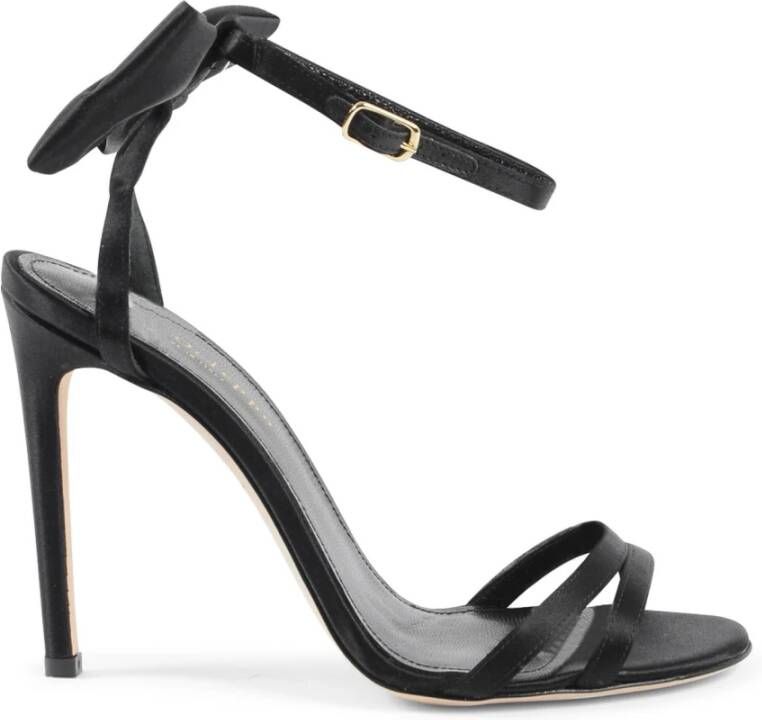 Dee Ocleppo Romantische Bow Satin Sandal Black Dames