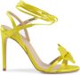 Dee Ocleppo Romantische Satijnen Bow Sandaal met Enkelveters Yellow Dames - Thumbnail 1