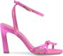 Dee Ocleppo Romantische Satijnen Hoge Hak Sandaal Pink Dames - Thumbnail 1